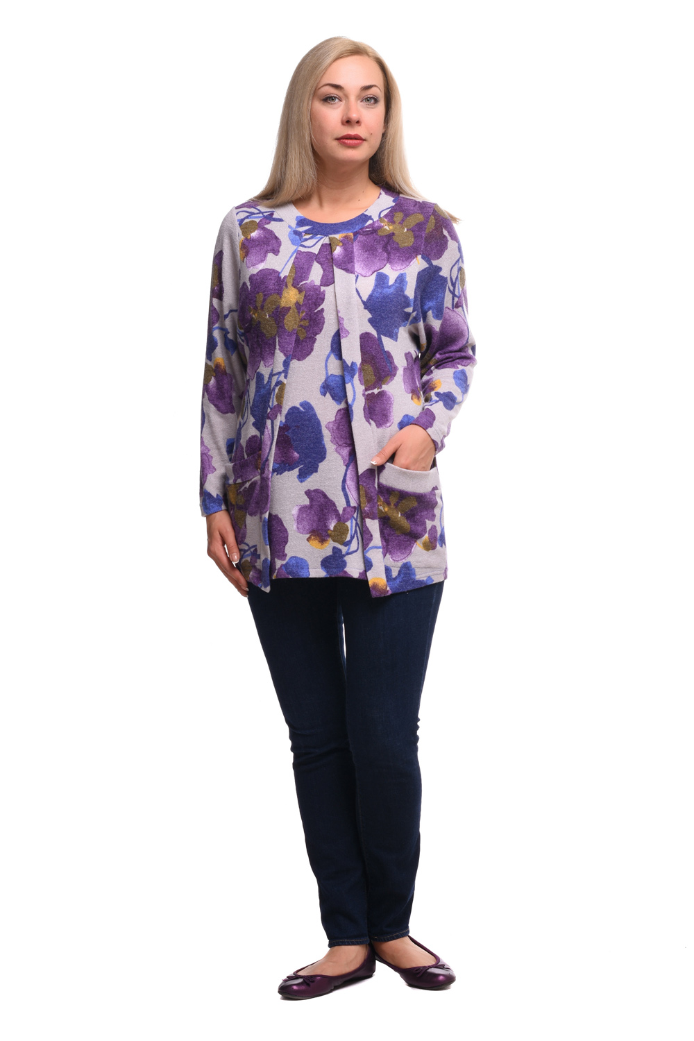 

Туника женская OLSI 1806005 фиолетовая 68 RU, 1806005