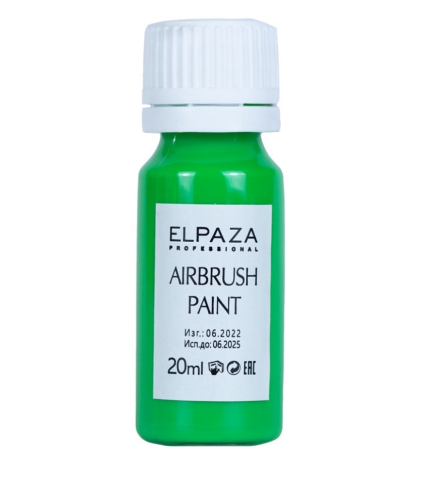 Краска для аэрографа Elpaza Airbrush Paint зеленая краска неоновая для аэрографа elpaza airbrush paint 5 шт