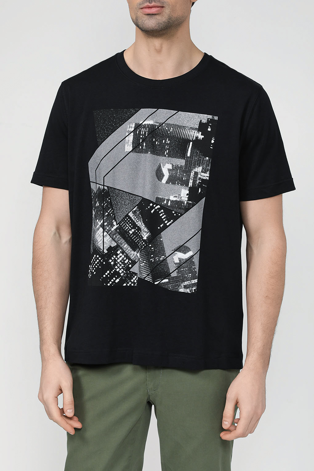 

Футболка мужская Esprit Casual 113EE2K302 черная S, Черный, 113EE2K302