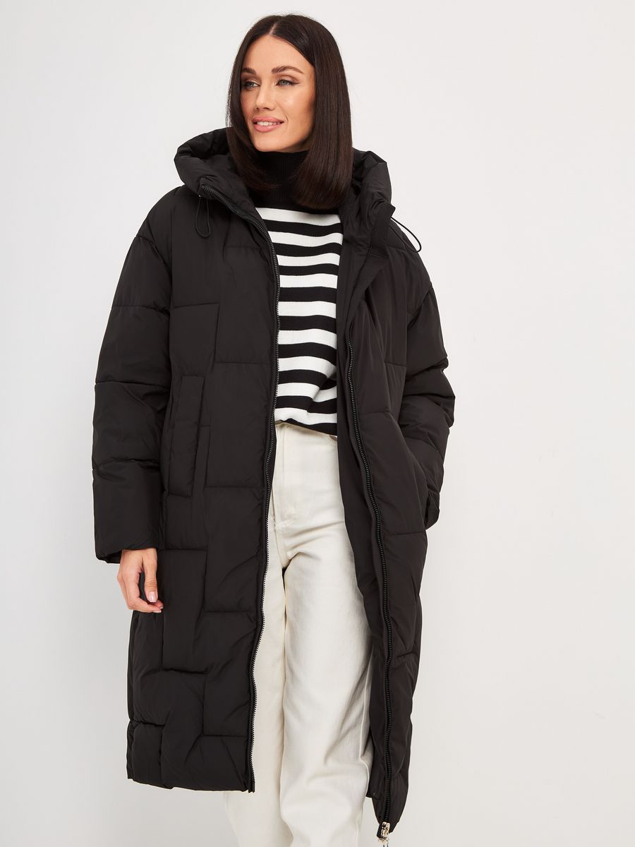 

Пальто женское LAWINTER 83226 черное 44 RU, Черный, 83226