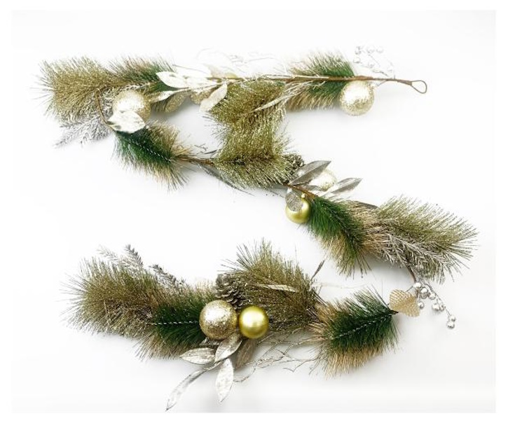 Декорация рождественская Гирлянда еловая 180 см