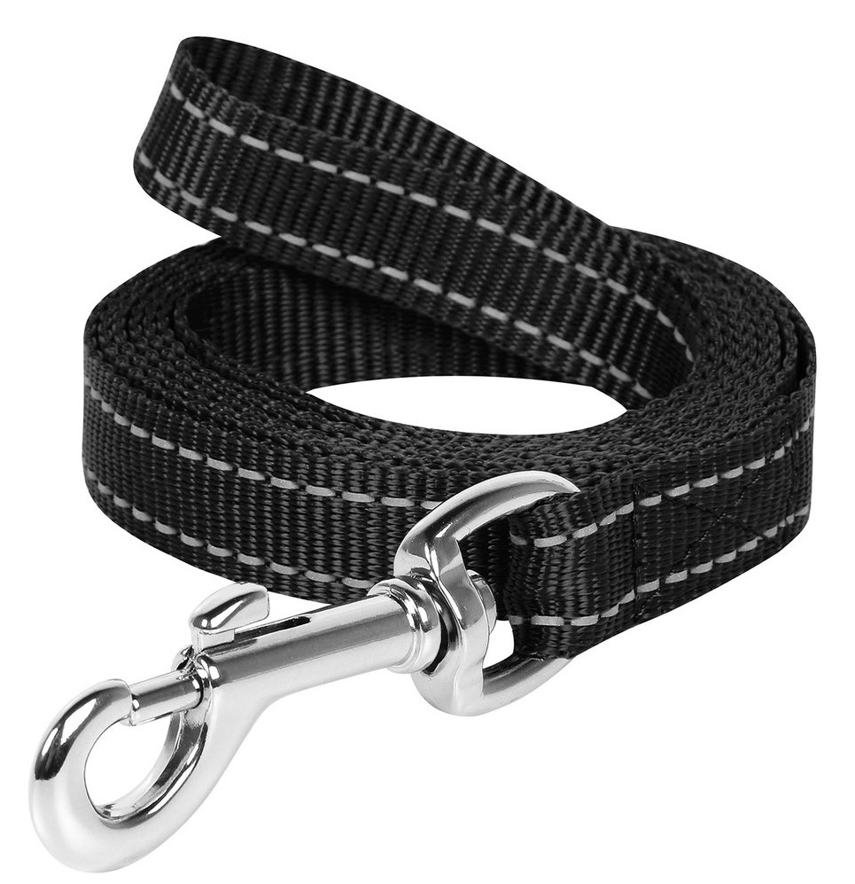 фото Универсальный поводок для собак collar, нейлон, черный, длина 2 м
