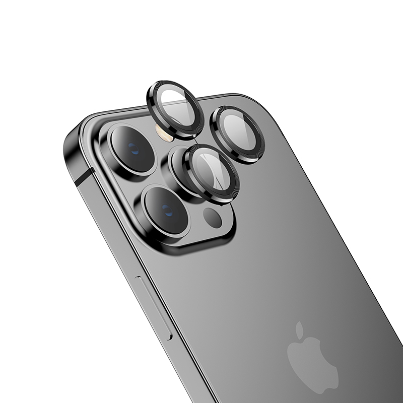 

Защитное стекло для iPhone 15 Pro/15 Pro Max, V12 Plus, Hoco, на заднюю камеру, серый
