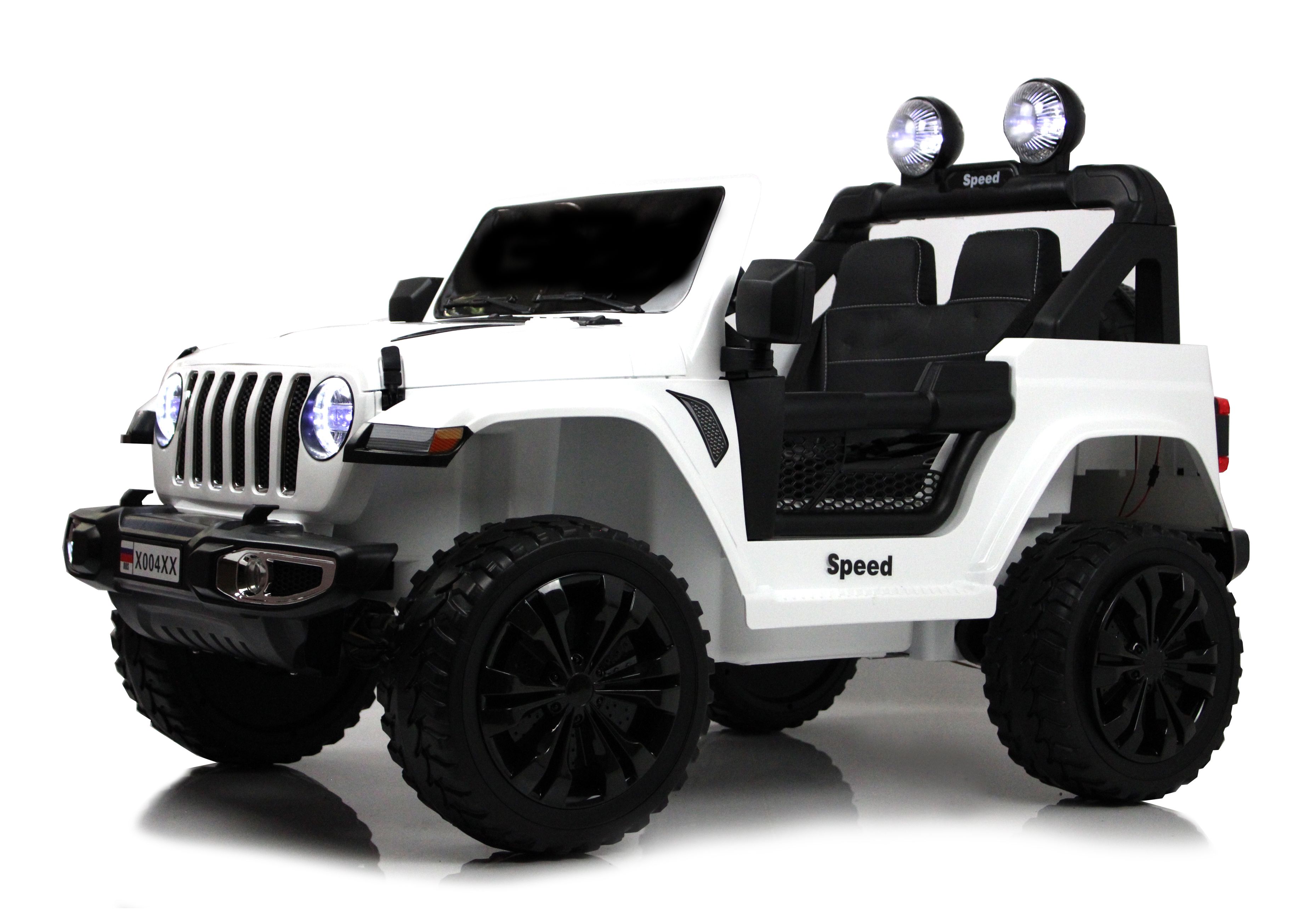 

Электромобиль детский RIVERTOYS X004XX Джип Rubicon Белый, полный привод, X004XX
