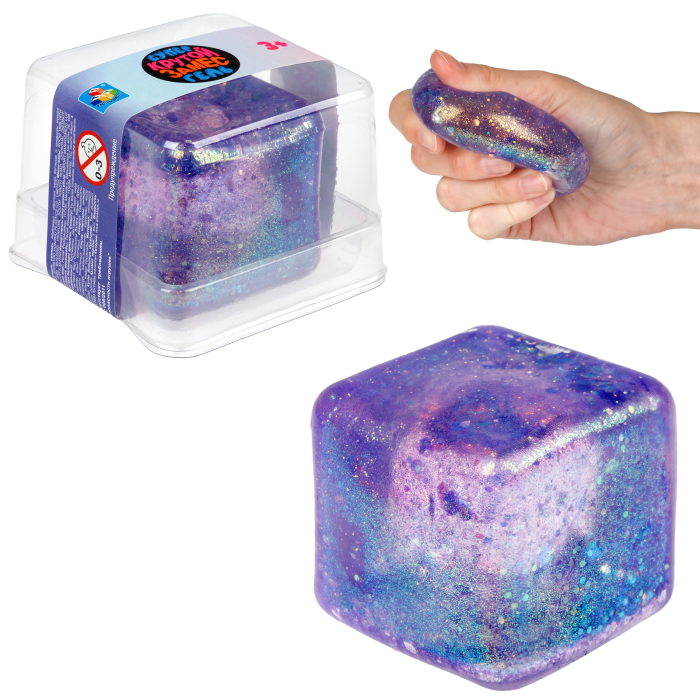 

Игрушка-антистресс 1toy Крутой замес Супергель Фиолетовый куб, 5 см, Т24585-2, Т24585-2