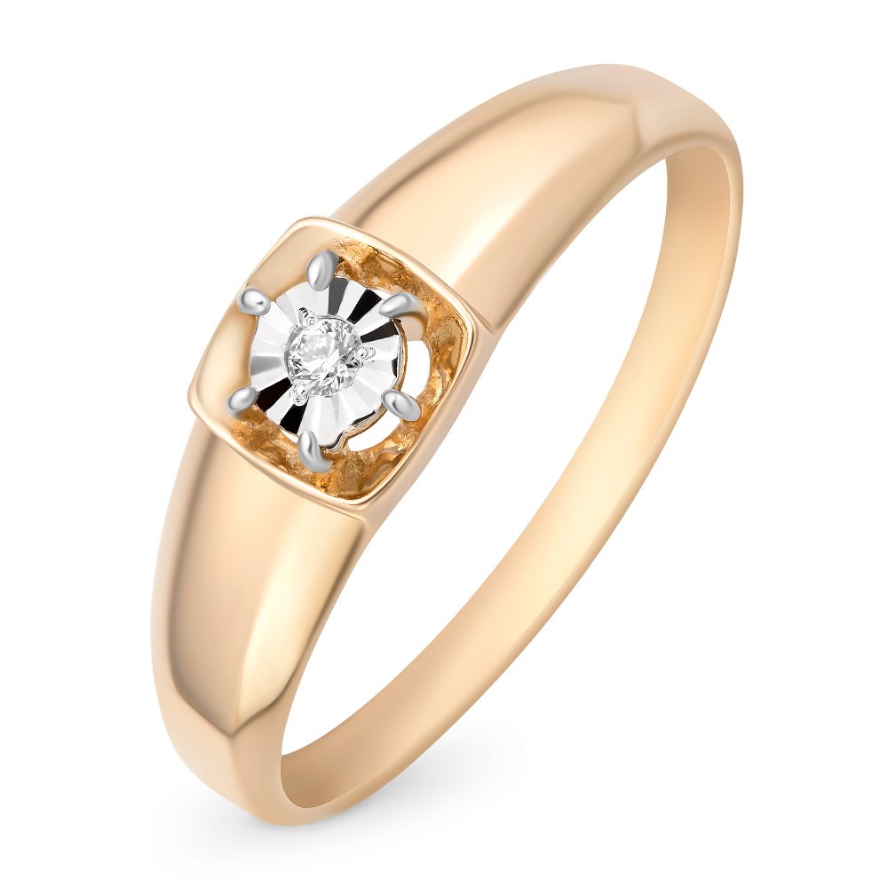 

Кольцо из красного золота с бриллиантом р. 17,5 585Gold 101011487, 101011487