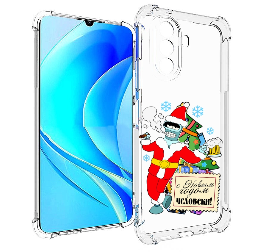 

Чехол MyPads С новым годом человеки для Huawei Nova Y70 / Nova Y70 Plus (MGA-LX9N), Прозрачный, Tocco