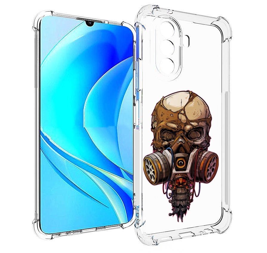 

Чехол MyPads Красочный человеческий череп с противогазом для Huawei 50, Прозрачный, Tocco