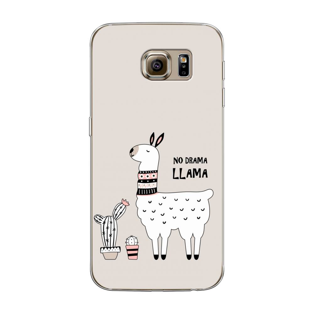 

Чехол Awog на Samsung Galaxy S6 "No drama LLama", Бежевый;серый;белый, 24350-2