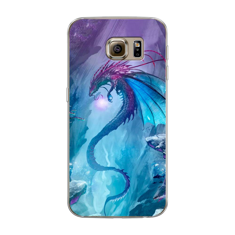 

Чехол Awog на Samsung Galaxy S6 "Водный дракон", Голубой;фиолетовый;синий, 24350-2