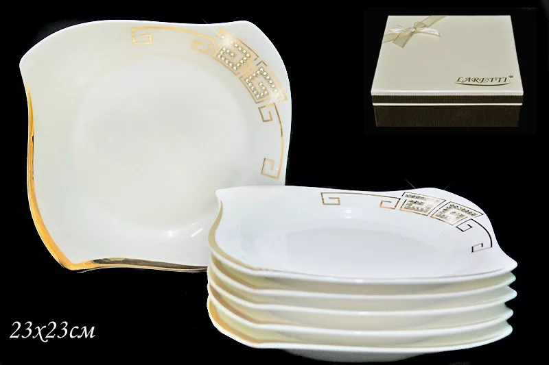 

Набор из 6 тарелок 23см. GIVENCHI GOLD в под. уп Фарфор 108-005 118-108-005
