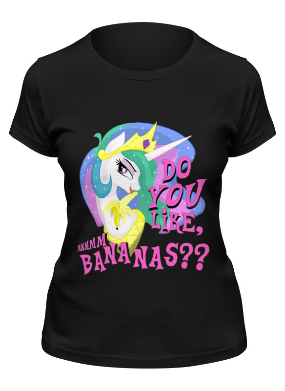 

Футболка женская Printio Do you like bananas черная XL, Черный, Do you like bananas
