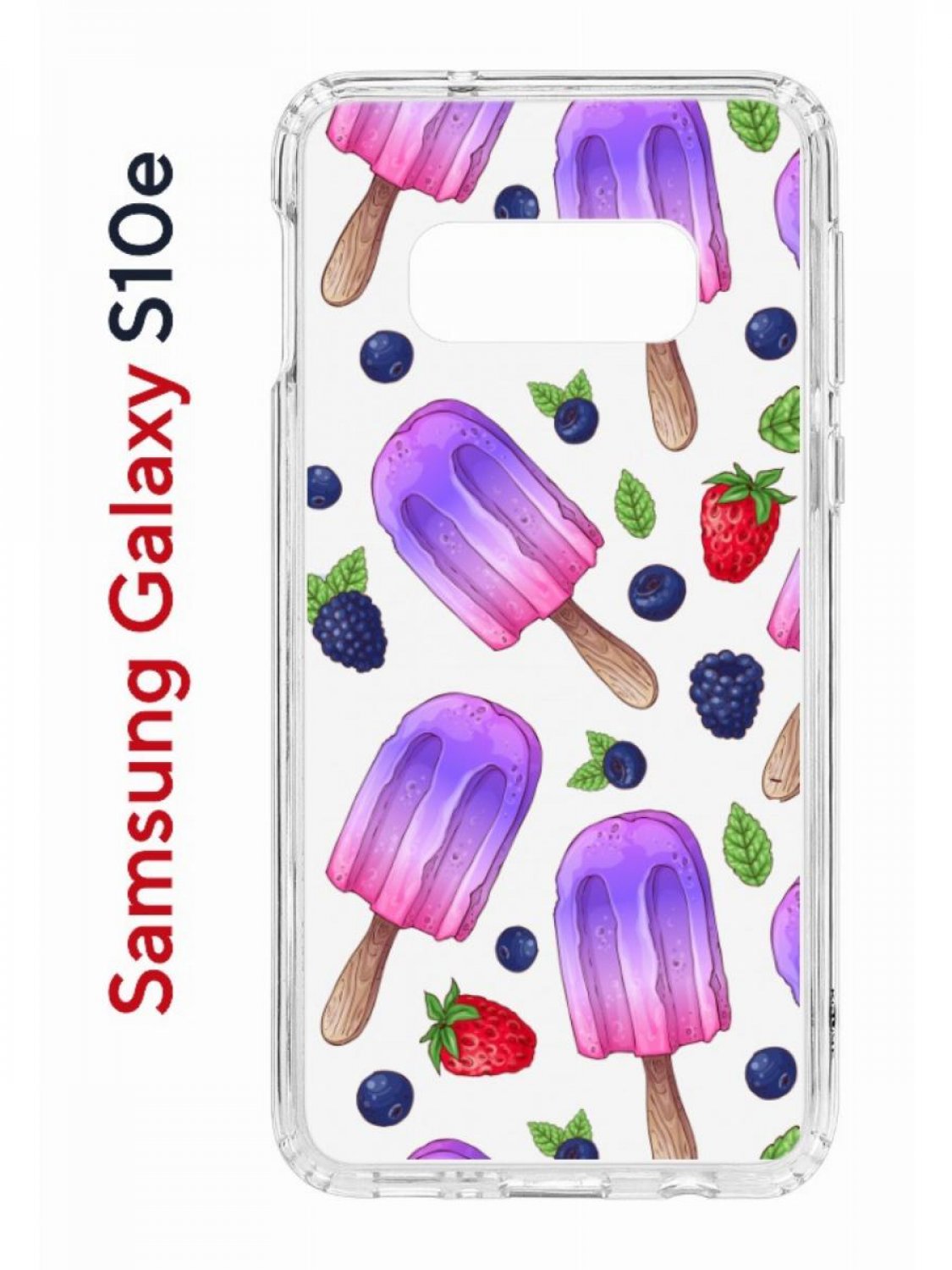 фото Чехол на samsung s10e kruche print ice cream,противоударный бампер с принтом кruче