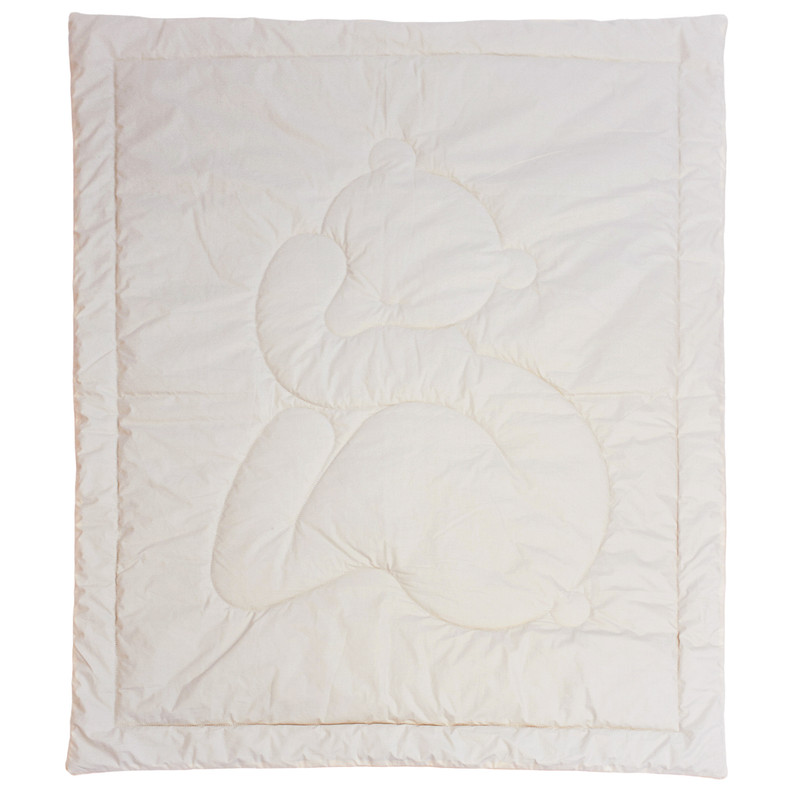 Одеяло детское Belpol Teddy, 110x140 см, всесезонное, экрю, 2493002 ququbaby одеяло квадратное с бантом демисезонное совы