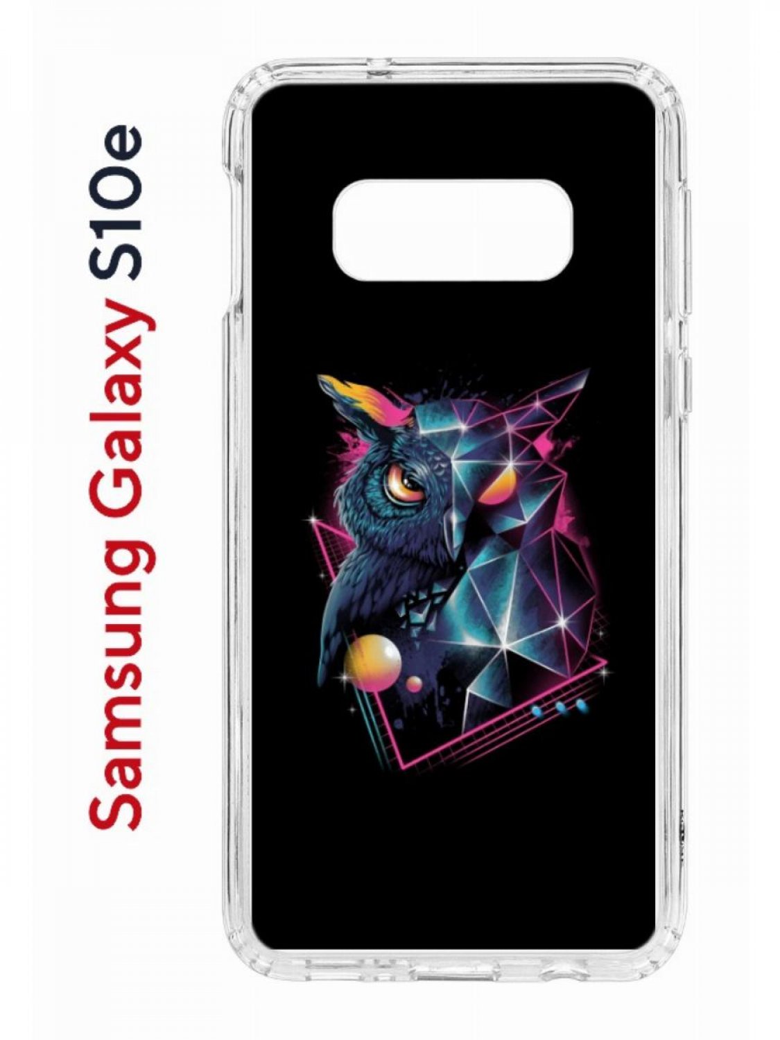 фото Чехол на samsung s10e kruche print retro owl,противоударный бампер с принтом кruче