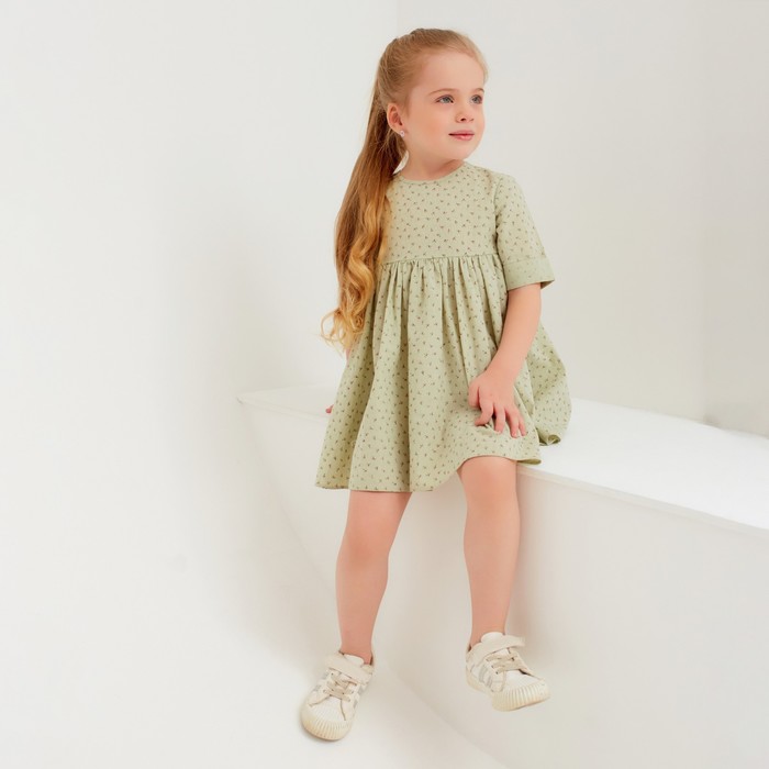 

Платье для девочки MINAKU: Cotton Collection цвет зеленый, рост 104, MINAKU: Cotton collection