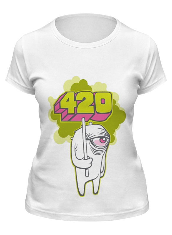 

Футболка женская Printio 420 белая XL, Белый, 420