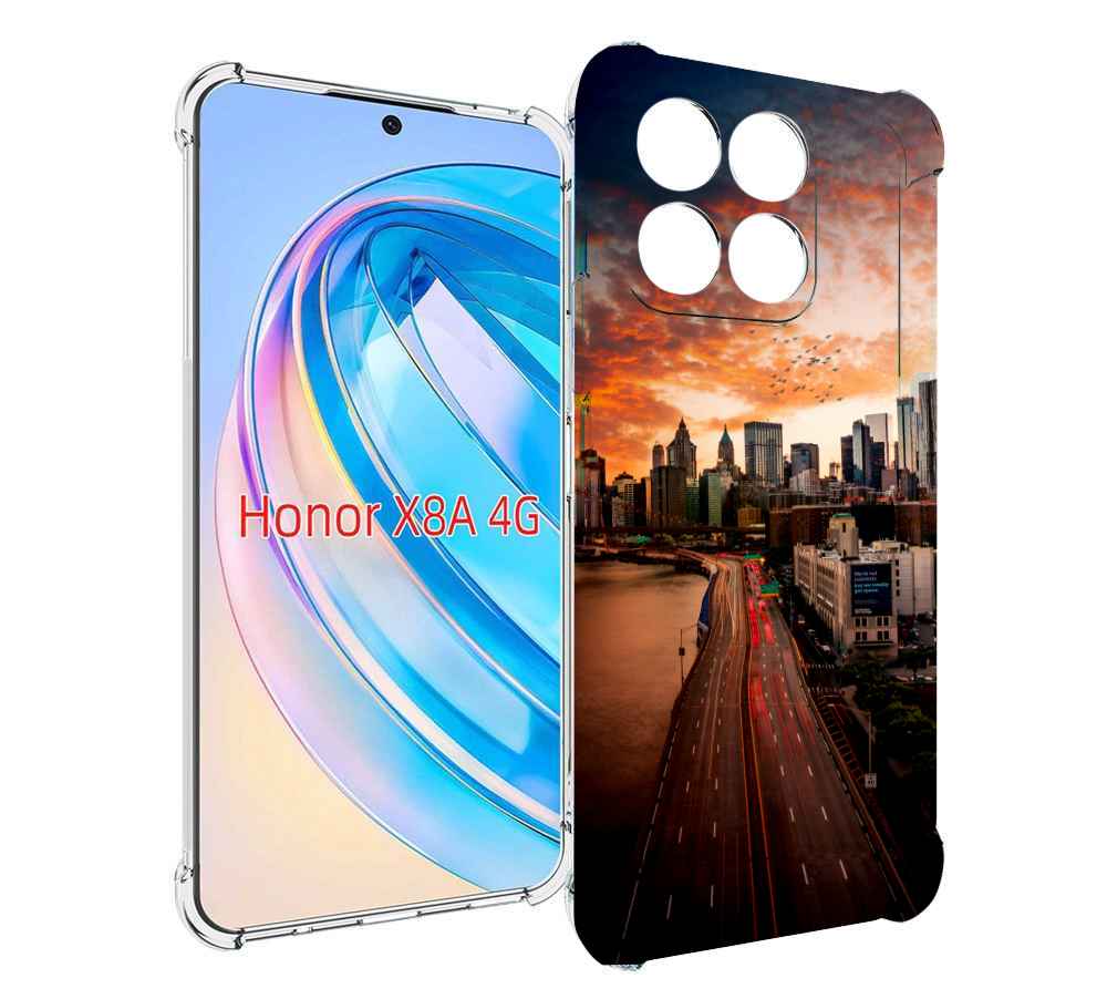 

Чехол MyPads американский город фото для Honor X8a, Tocco