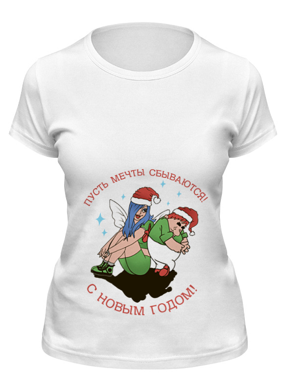

Футболка женская Printio New year белая XL, Белый, New year