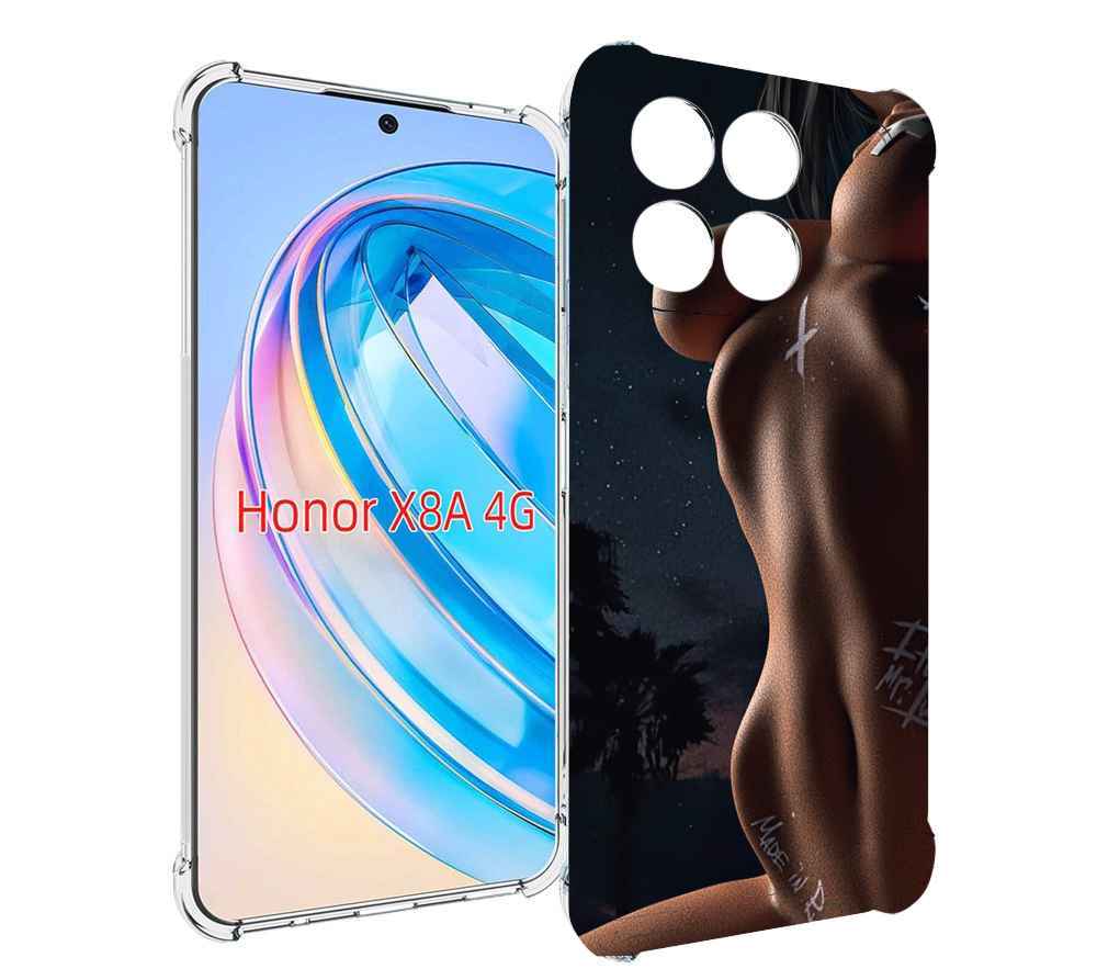

Чехол MyPads белые-татуировки-на-теле для Honor X8a, Tocco