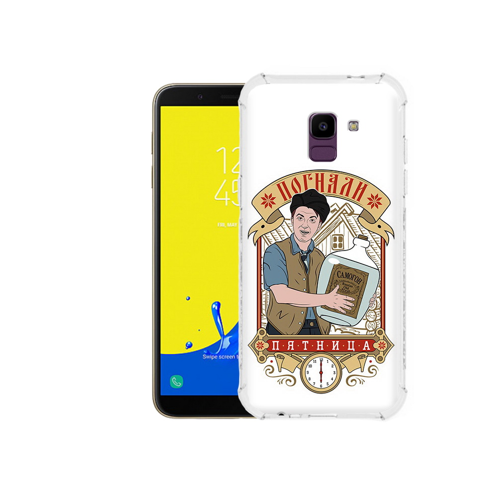 

Чехол MyPads Tocco для Samsung Galaxy J6 (2018) Погнали пятница, Прозрачный, Tocco