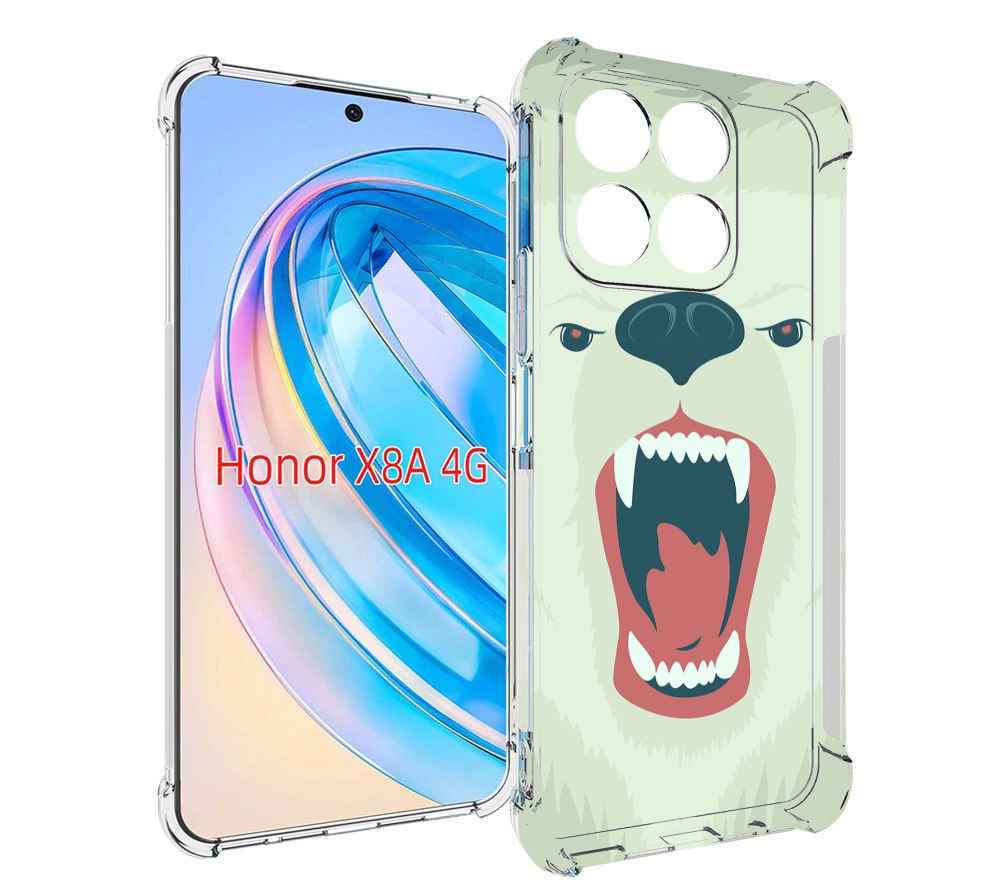 

Чехол MyPads белый-медведь для Honor X8a, Tocco