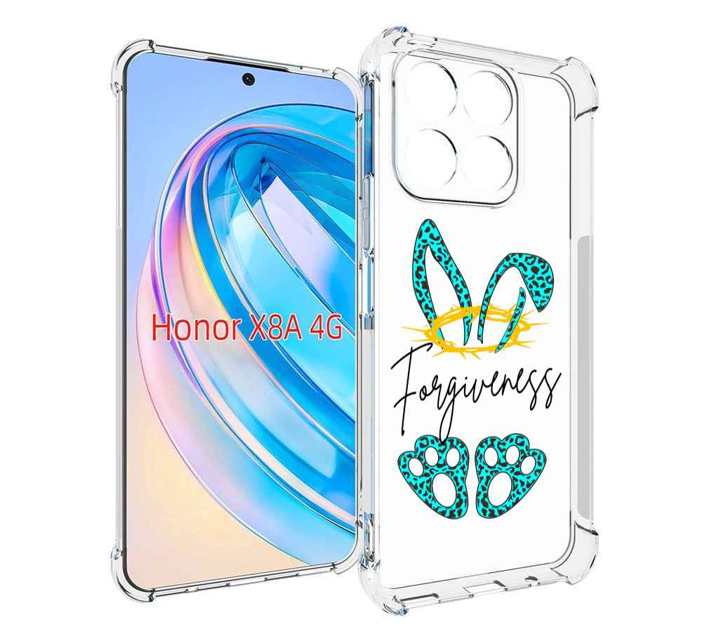 

Чехол MyPads бирюзовое лапки и ушки женский для Honor X8a, Tocco