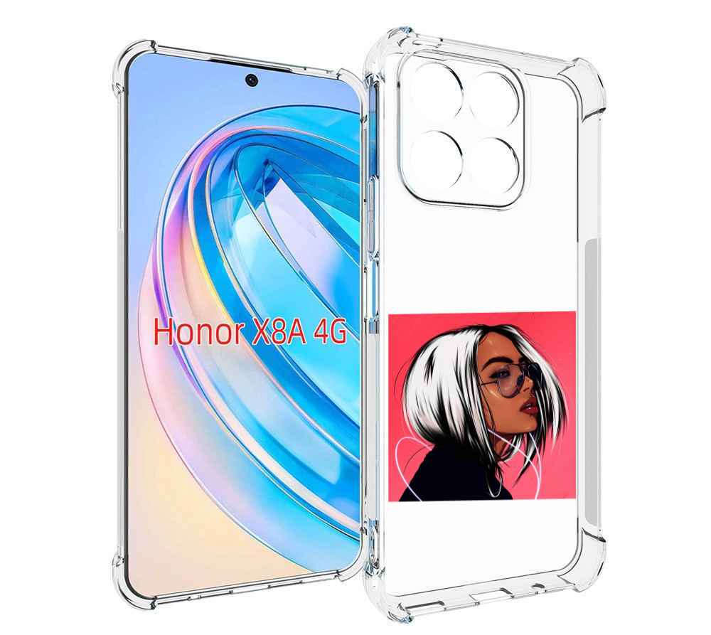 

Чехол MyPads блондинка-в-прозрачных-очках женский для Honor X8a, Tocco