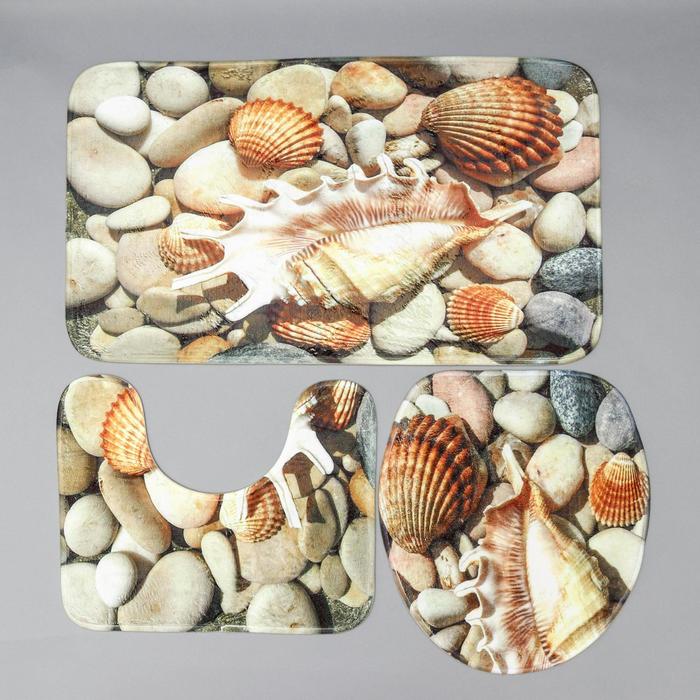 

Доляна "Ракушки", 3 шт, 37х45, 37х45, 45х75 см 2987446