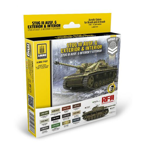 

Набор акриловых красок AMMO MIG STUG III AUSF. G Экстерьер и интерьер AMIG7187