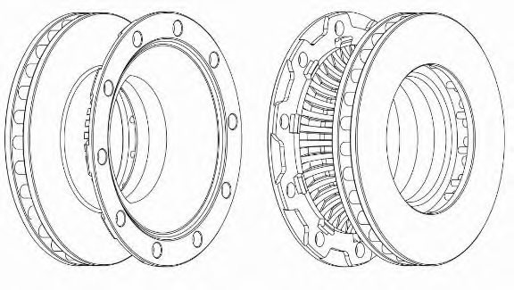 

Диск тормозной 377*45*159.5 BPW SB3745T 0308834107SQ (SCHWARZMUELLER)