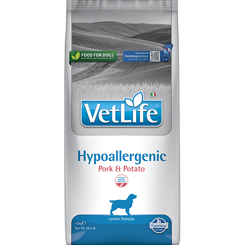 фото Сухой корм farmina для взрослых собак vet life hypoallergenic свинина с картофелем 12 кг