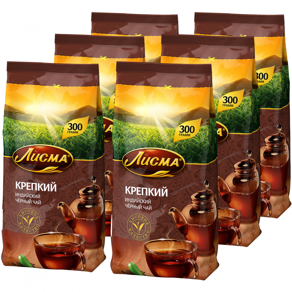 

Чай черный Лисма Крепкий, мелколистовой, 300 г, 6 упаковок
