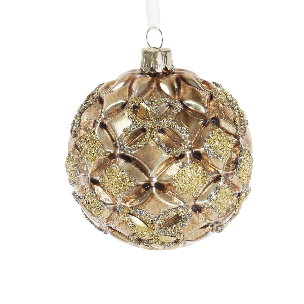 

Шар на ель ДомРан 18-2183 8 см золотистый 1 шт.