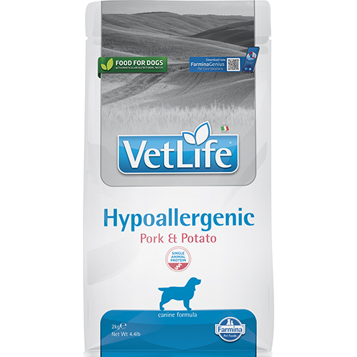 фото Сухой корм farmina для взрослых собак vet life hypoallergenic свинина с картофелем 2 кг