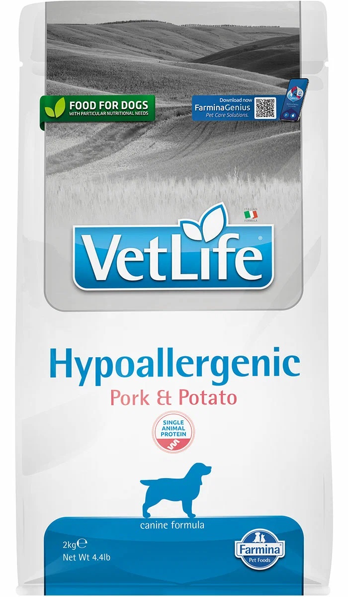 

Сухой корм для собак Farmina Vet Life Hypoallergenic, свинина с картофелем, 2 кг