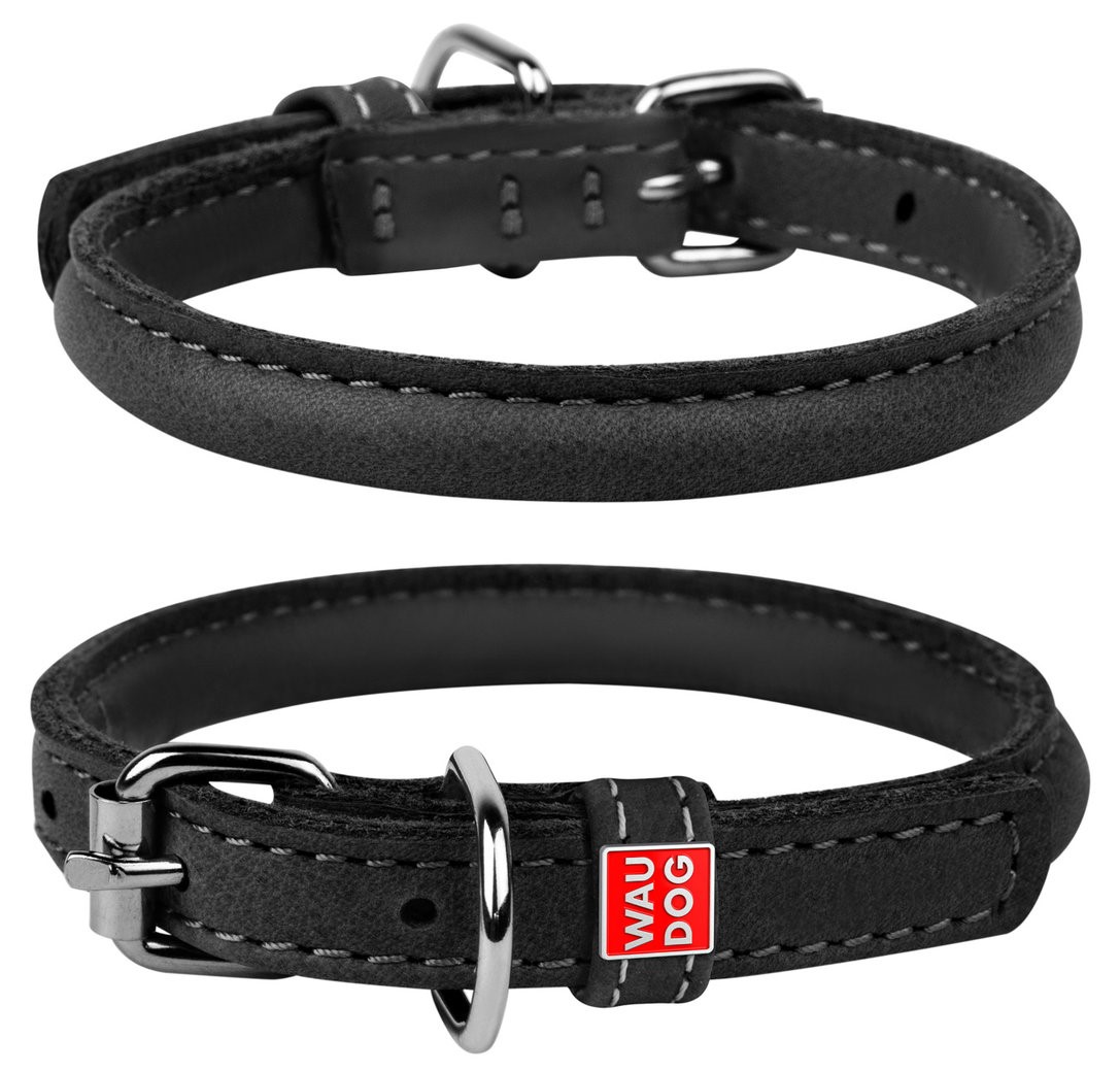 фото Ошейник для собак collar waudog soft для длинношерстных собак черный 17-20 см