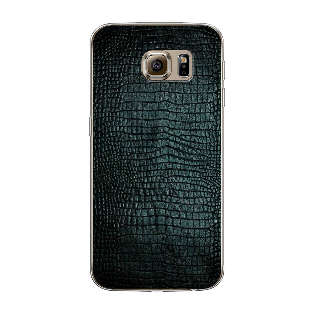 

Чехол Awog на Samsung Galaxy S6 "Черная змея", Черный;серый;голубой, 24350-3