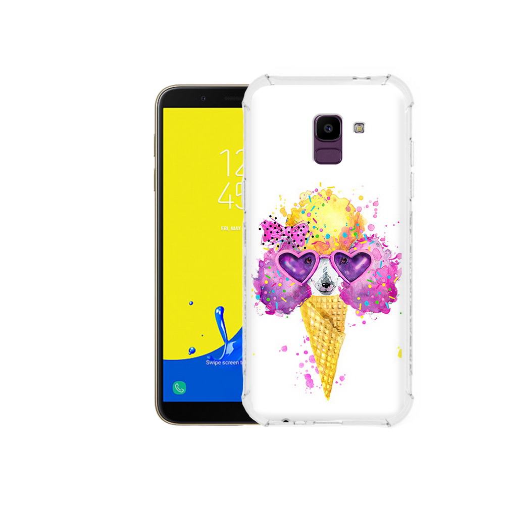 

Чехол MyPads Tocco для Samsung Galaxy J6 (2018) Рожок, Прозрачный, Tocco