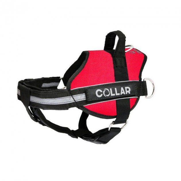 Шлейка для собак Collar Dog Extremе POLICE с фонариком, полиэстер, нейлон, красный №5