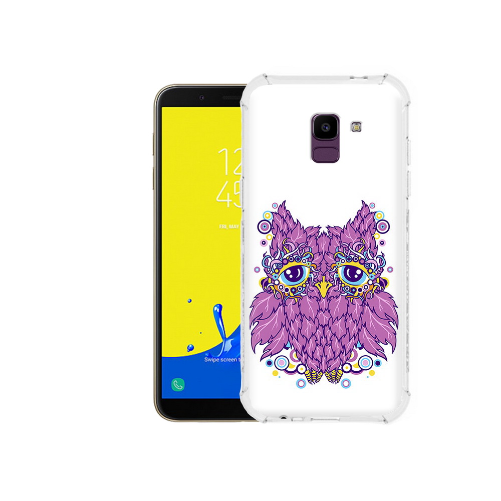 

Чехол MyPads Tocco для Samsung Galaxy J6 (2018) Розовая сова, Прозрачный, Tocco