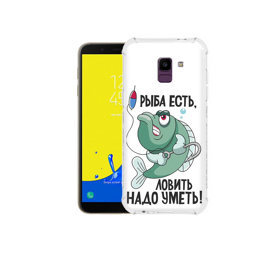 

Чехол MyPads Tocco для Samsung Galaxy J6 (2018) Рыба есть ,ловить надо уметь, Прозрачный, Tocco