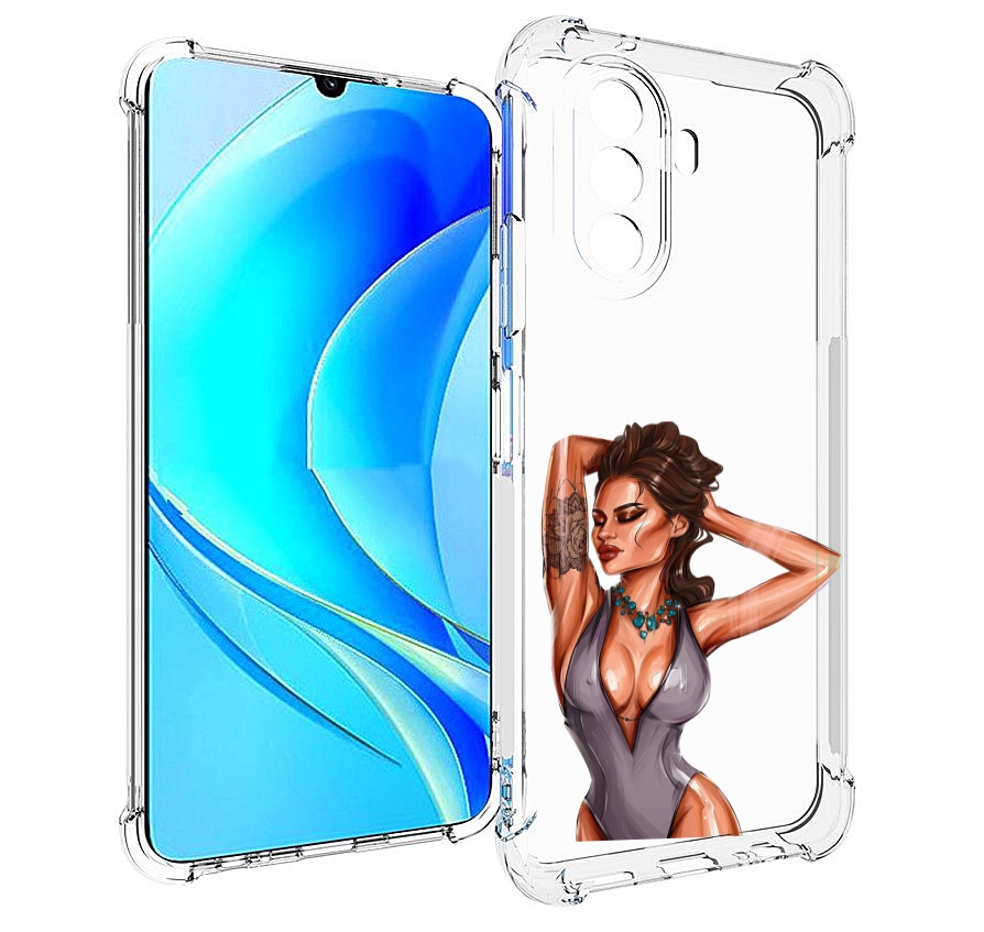 

Чехол MyPads Роскошная-девушка женский для Huawei Nova Y70 / Nova Y70 Plus (MGA-LX9N), Прозрачный, Tocco