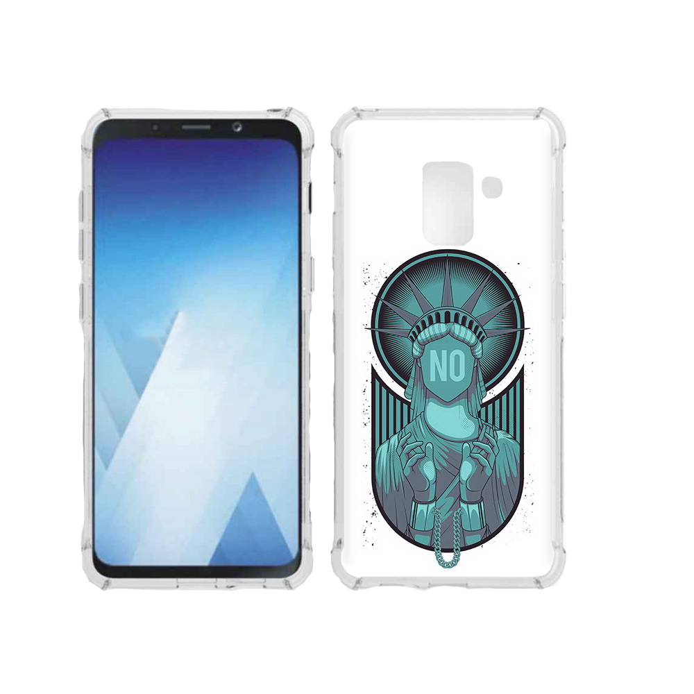 

Чехол MyPads Tocco для Samsung Galaxy A5 (2018) статуя свободы зеленый (PT95317.573.623), Прозрачный, Tocco