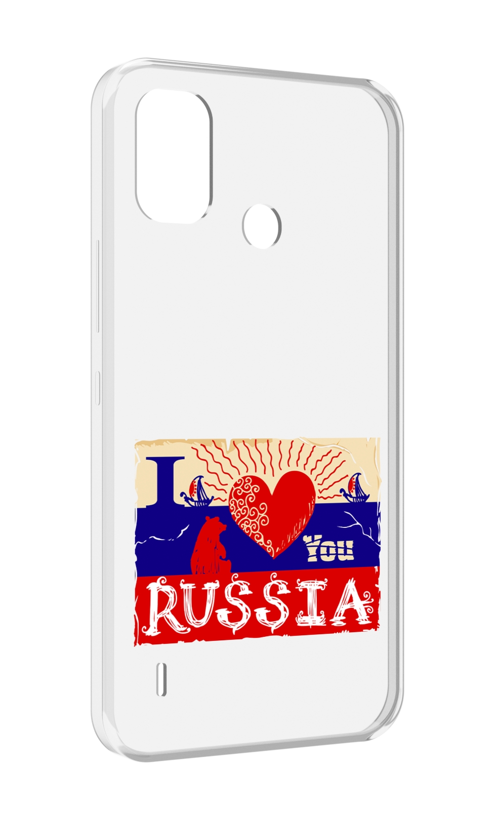

Чехол MyPads Люблю Россию для Itel A48, Прозрачный, Tocco
