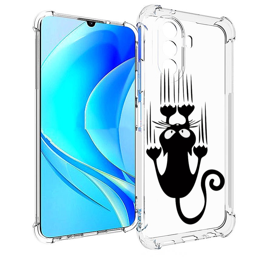 

Чехол MyPads Свисающий-кот для Huawei Nova Y70 / Nova Y70 Plus (MGA-LX9N), Прозрачный, Tocco