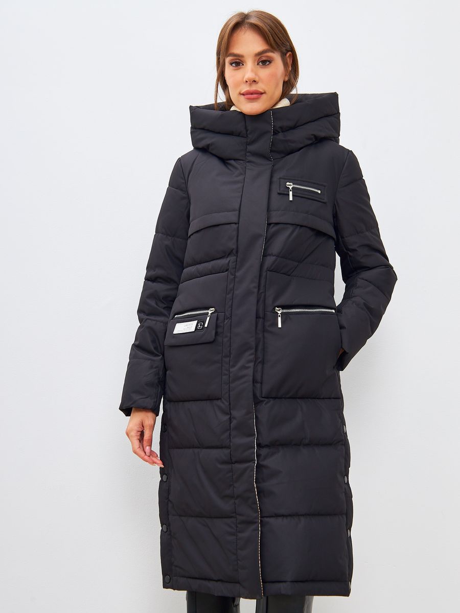 

Пальто женское LAWINTER 83987 черное 42 RU, Черный, 83987