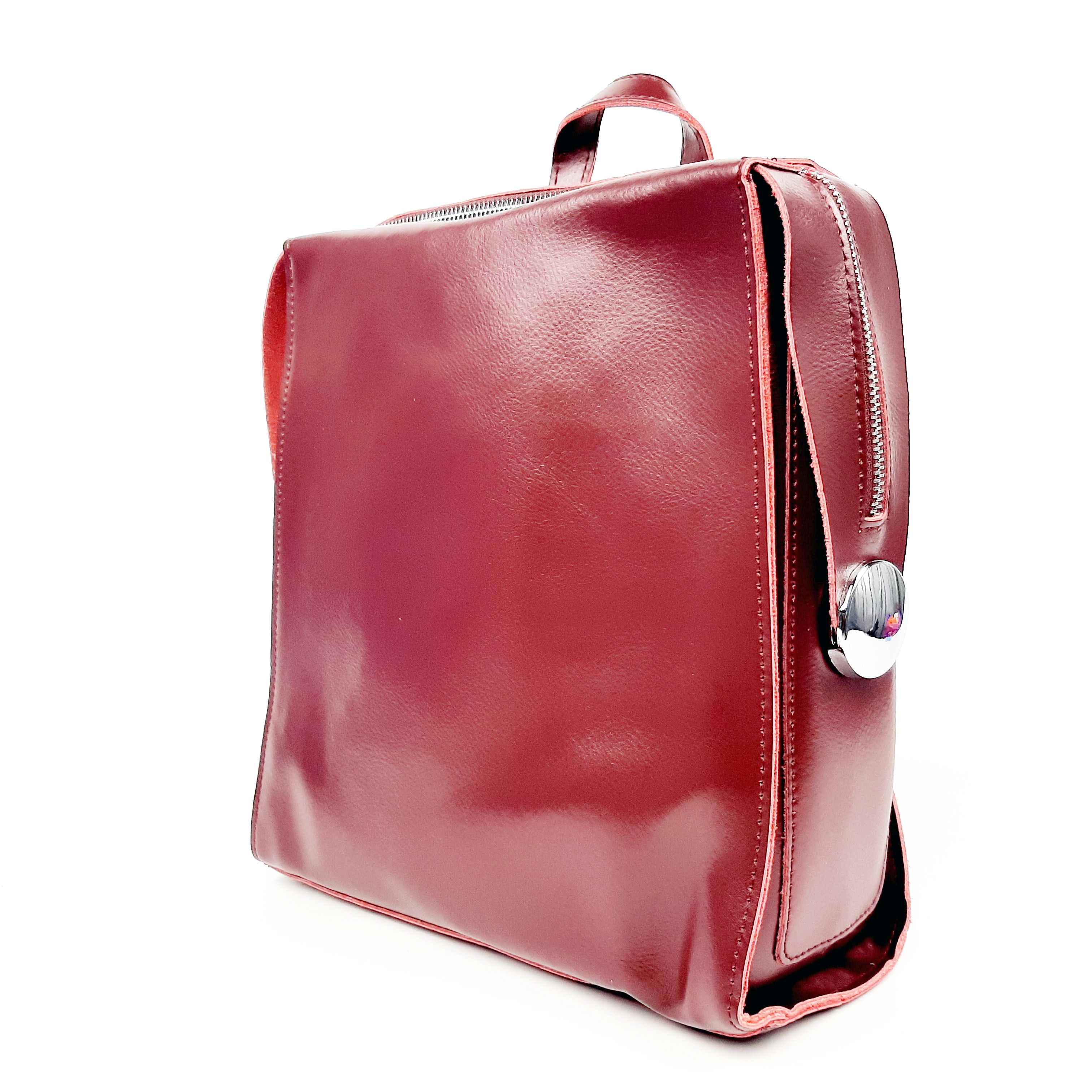 Сумка-рюкзак женская Fuzi house 85018 красная, 10х27х25 см