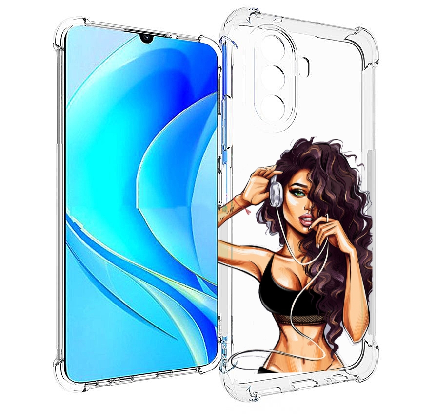 

Чехол MyPads Спортивная-девушка женский для Huawei Nova Y70 / Nova Y70 Plus (MGA-LX9N), Прозрачный, Tocco