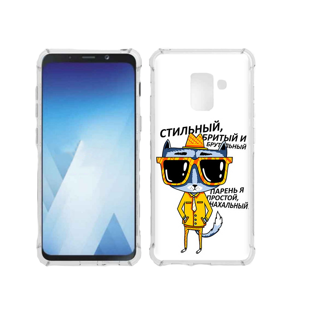 

Чехол MyPads Tocco для Samsung Galaxy A5 (2018) стильный кот (PT95317.573.625), Прозрачный, Tocco